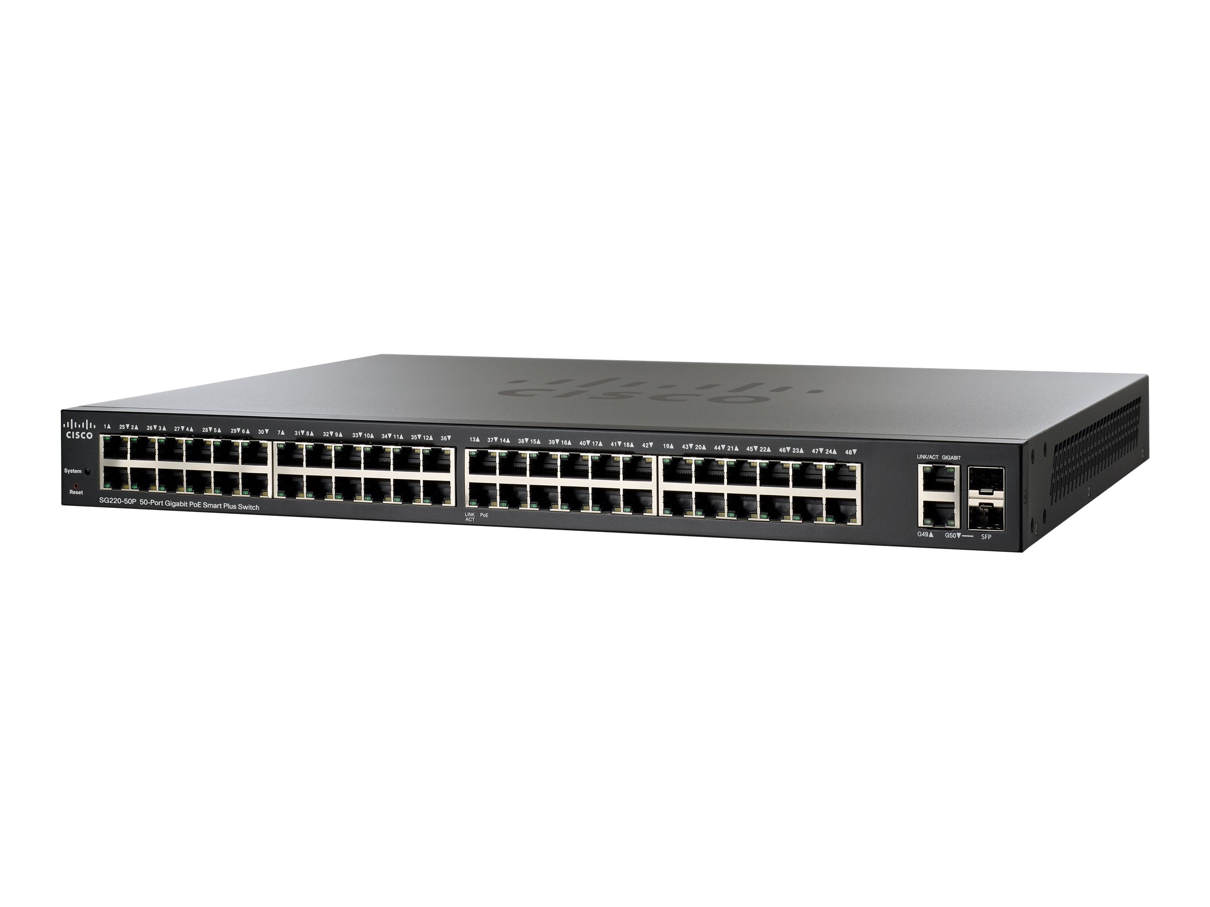 SG220-50P-K9-EU - Cisco 220 Series SG220-50P - Switch - managed - 48 x 10/100/1000 (PoE)