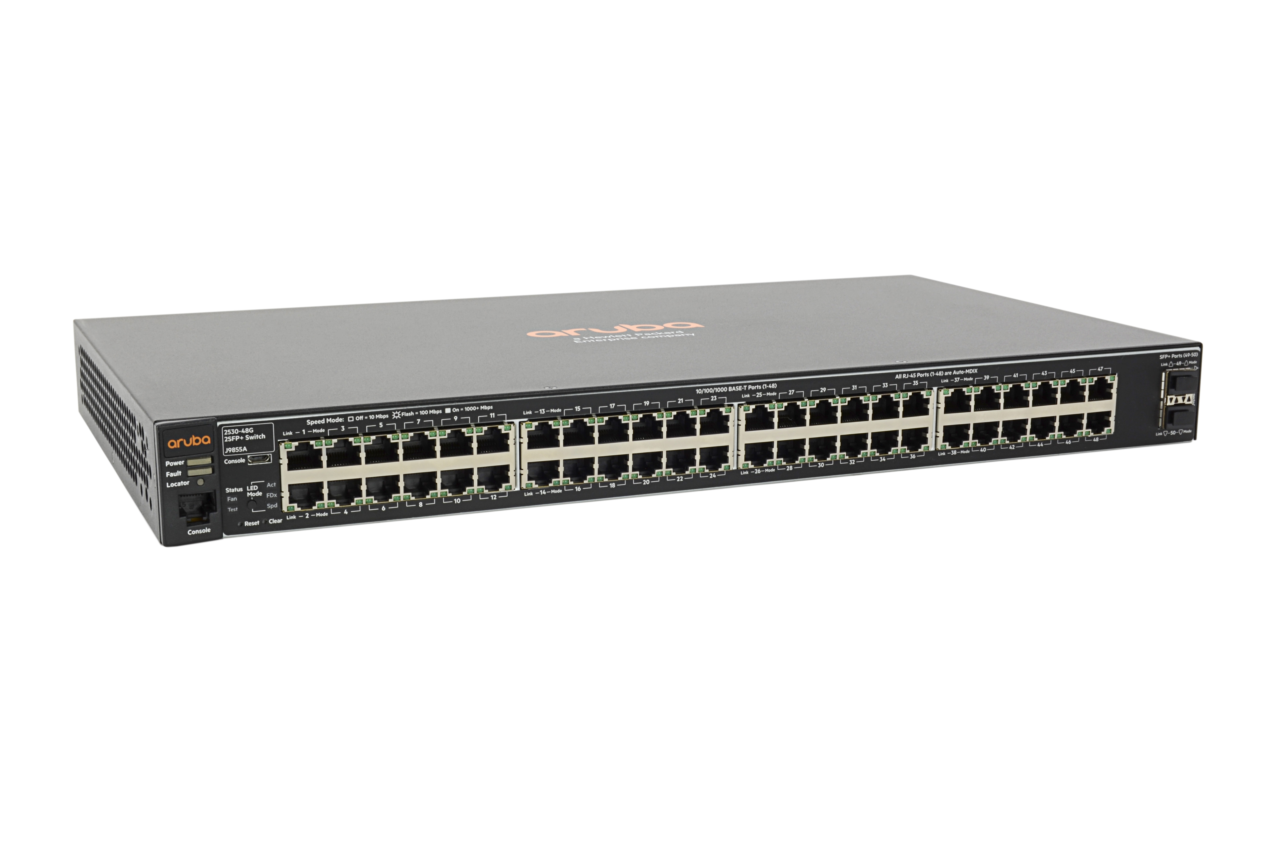 J9855A - HPE Aruba 2530 48G 2SFP+ Managed Switch, 48x 10/100/1000 + 2x 10G SFP+