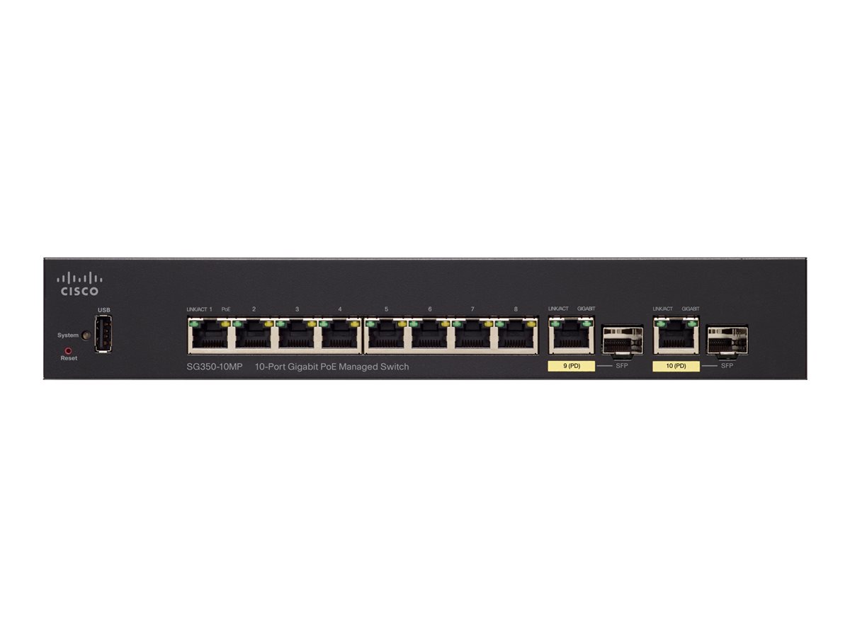 SG350-10MP-K9-EU - Commutateur Cisco Business 350 - 10 ports - Géré L3 - PoE+