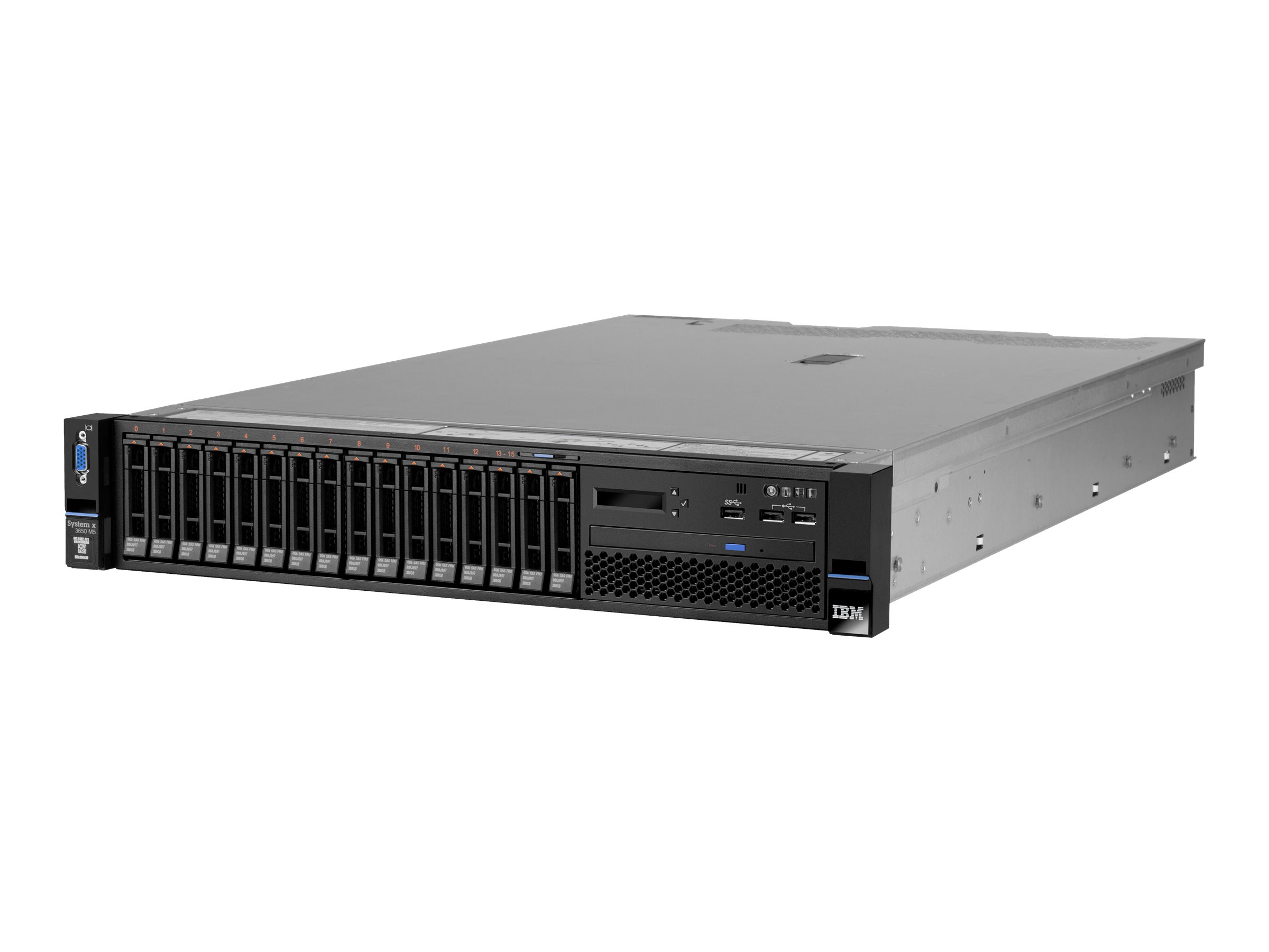 5462K7G - Lenovo System x3650 M5 5462 - Server - Rack-Montage - 2U - de doble procesador - 1 x Xeon E5-2650V3 / 2.3 GHz - RAM 16 GB - SAS - Hot-Swap 6.4 cm (2.5")