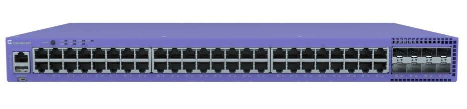 5320-48T-8XE - Extreme Networks ExtremeSwitching 5320-48T-8XE - Switch - L3 - managed - 48 x 10/100/1000 + 4 x 1 Gigabit / 10 Gigabit SFP+ + 2 x SFP-DD (stapelbar)