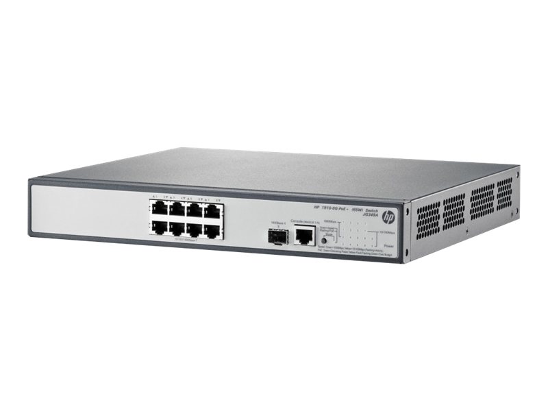 JG349A - HPE 1910-8G-PoE+ (65W) Switch - Switch - L3 - managed