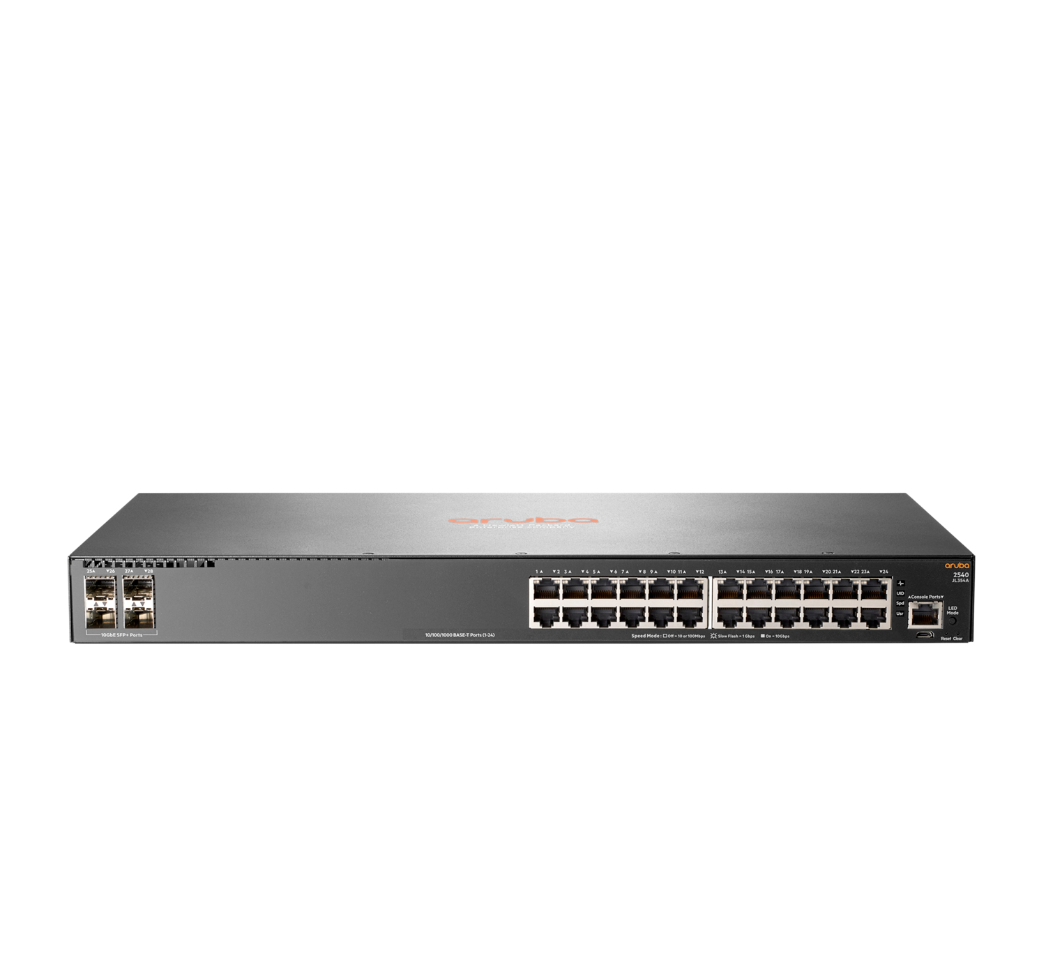 JL354A - HPE Aruba 2540 24G 4SFP+ Switch, Managed, 24x 10/100/1000 + 4x 10GbE / 1GbE SFP+