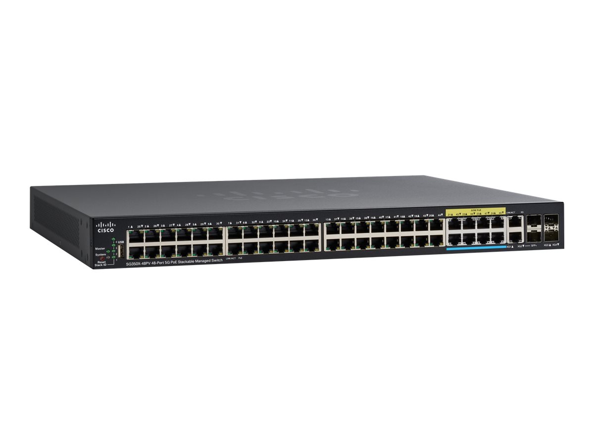 SG350X-48PV-K9-EU - Commutateur Cisco Business 350 - 48 ports - Géré L2 - PoE+