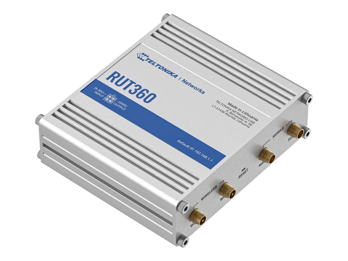 RUT36000000 - Teltonika RUT360 - Wireless Router - WWAN 2.4