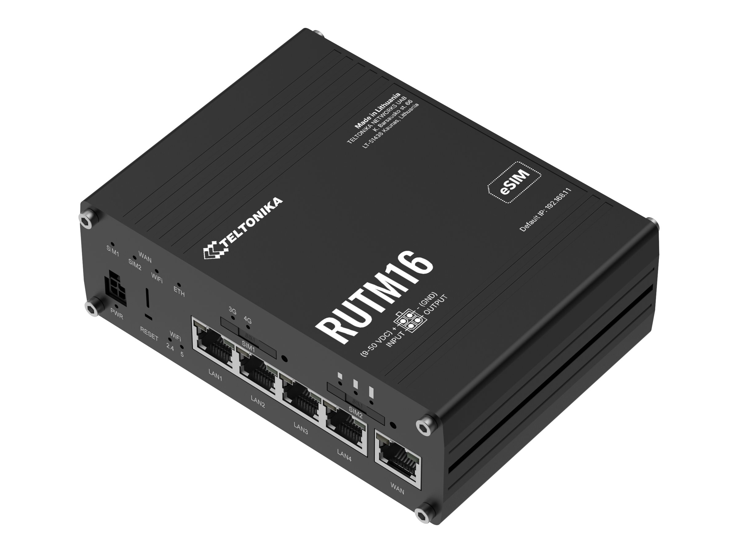 RUTM16000000 - Teltonika RUTM16 - Wireless Router - WWAN 4-port Switch
