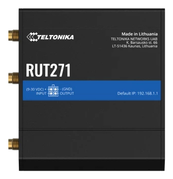 RUT271 - Teltonika RUT271, mobile network router, black, aluminium, plastic, DIN rail/wall mounting, industrial, Fast Ethernet
