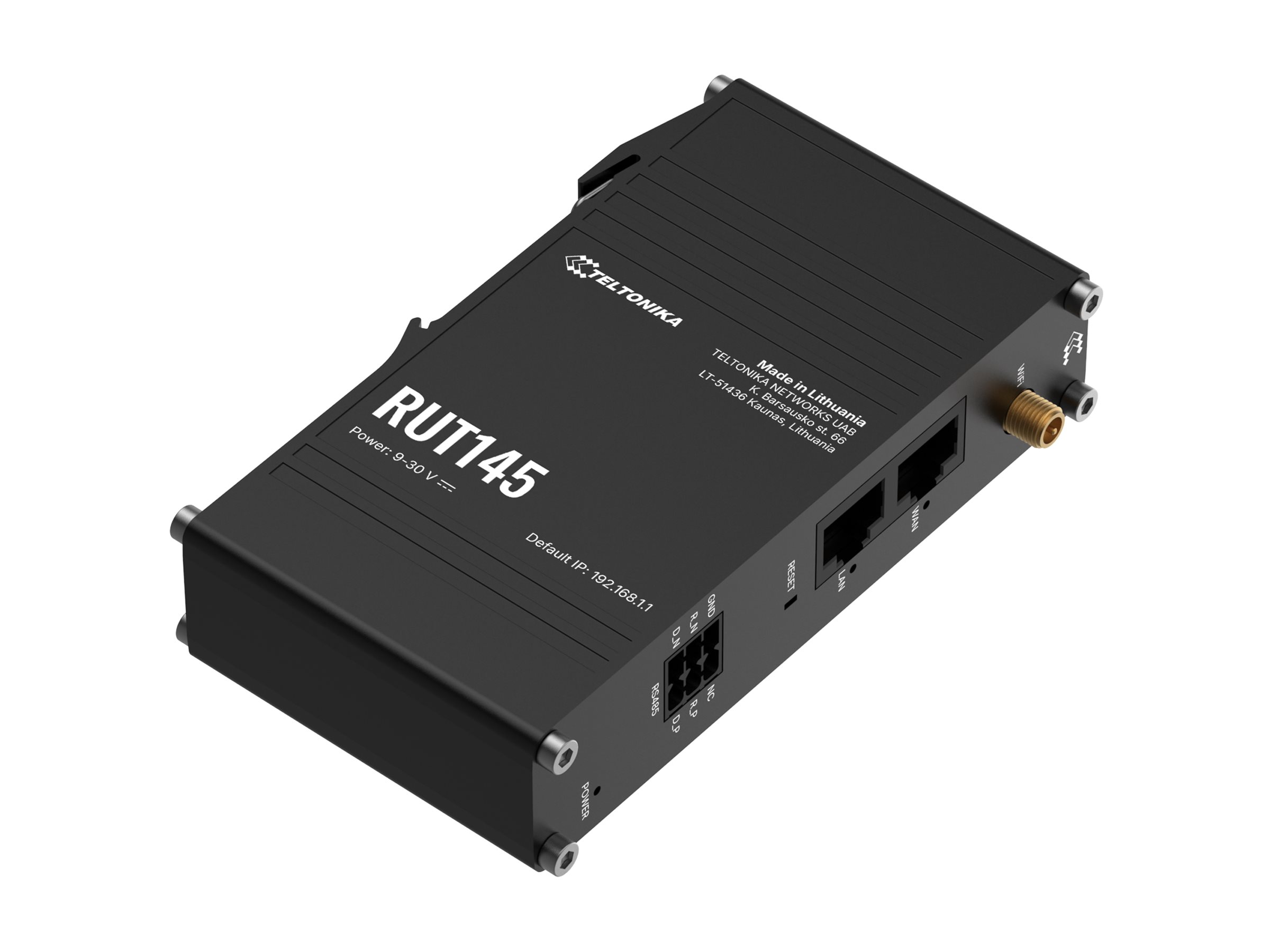 RUT145000000 - Teltonika RUT145 - Wireless router - for DIN rail mounting
