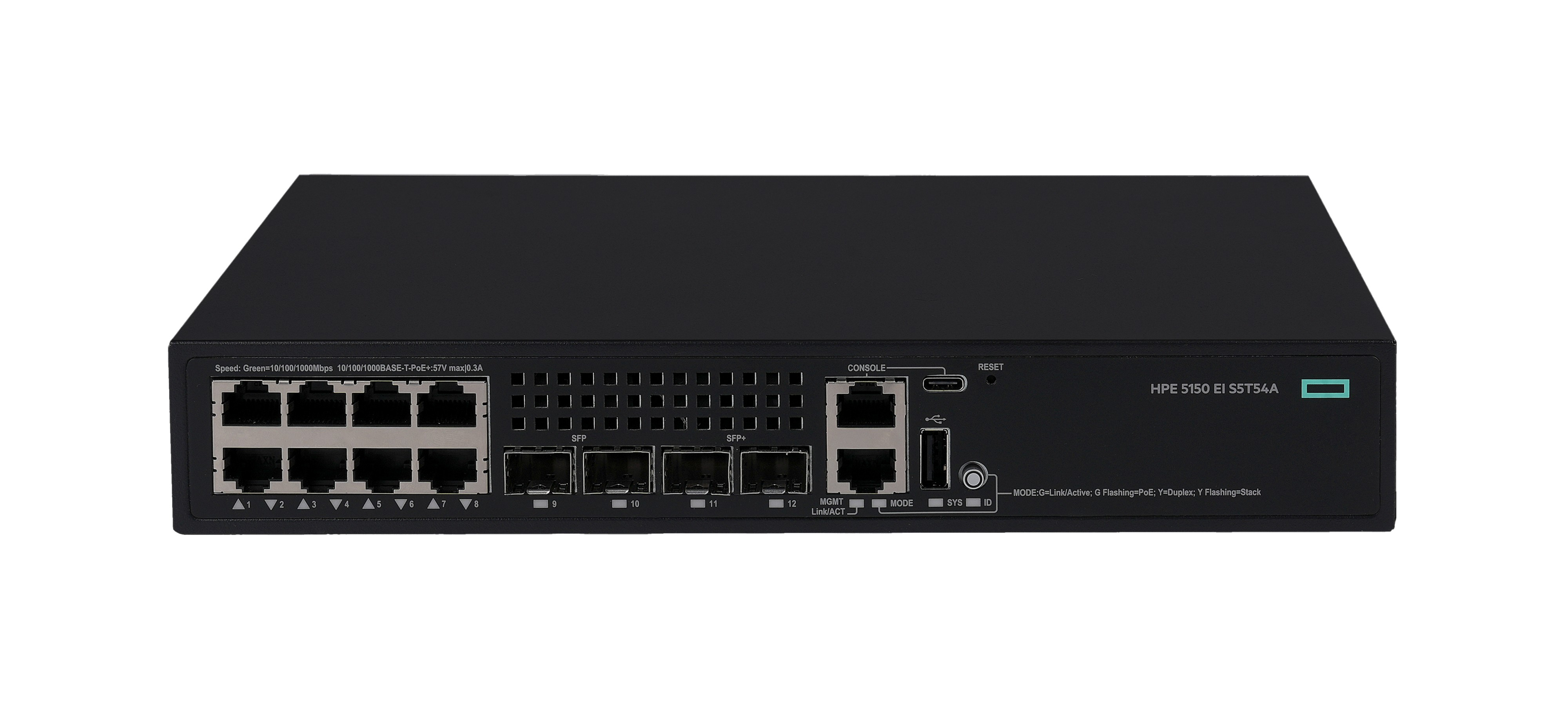 S5T54A - HPE Networking Comware 5150EI 8p 10M/100M/1G PoE+ 2p SFP 1G 2p SFP+ 1G/10G Switch - Switch - L3 - managed - 8 x 10/100/1000Base-T (PoE+)