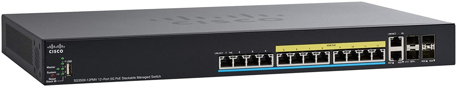 SG350X-12PMV-K9-EU - Commutateur Cisco Business 350 - 12 ports - Géré L2 - PoE+