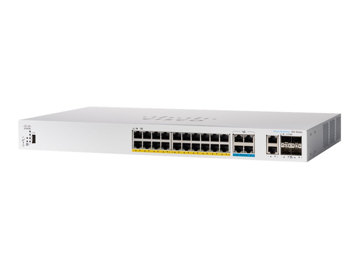 CBS350-24MGP-4X-EU - Cisco Business 350 Series CBS350-24MGP-4X - Switch - L3 - managed - 20 x 10/100/1000 (PoE+)