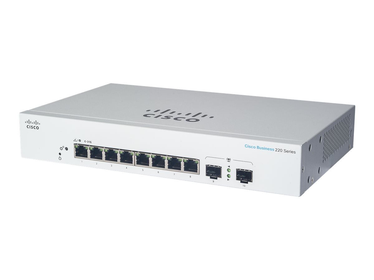 CBS220-8FP-E-2G - Cisco Business 220 Smart Switch 8x 10/100/1000 (PoE+)