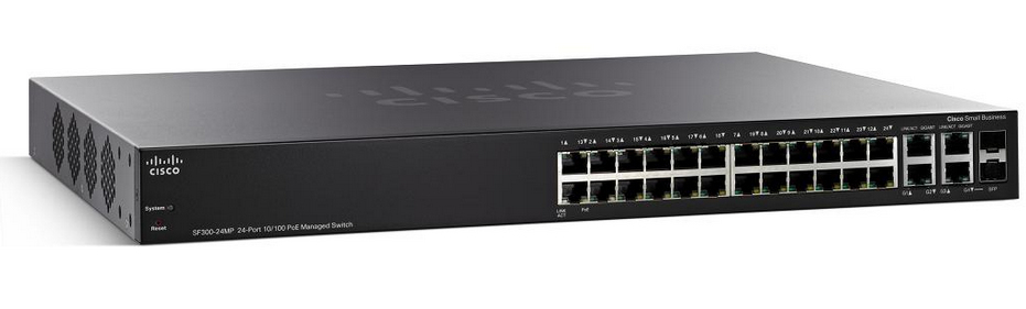 SF300-24MP-K9-EU - Cisco Small Business Switch, L3 Managed, 24x 10/100 (PoE+)