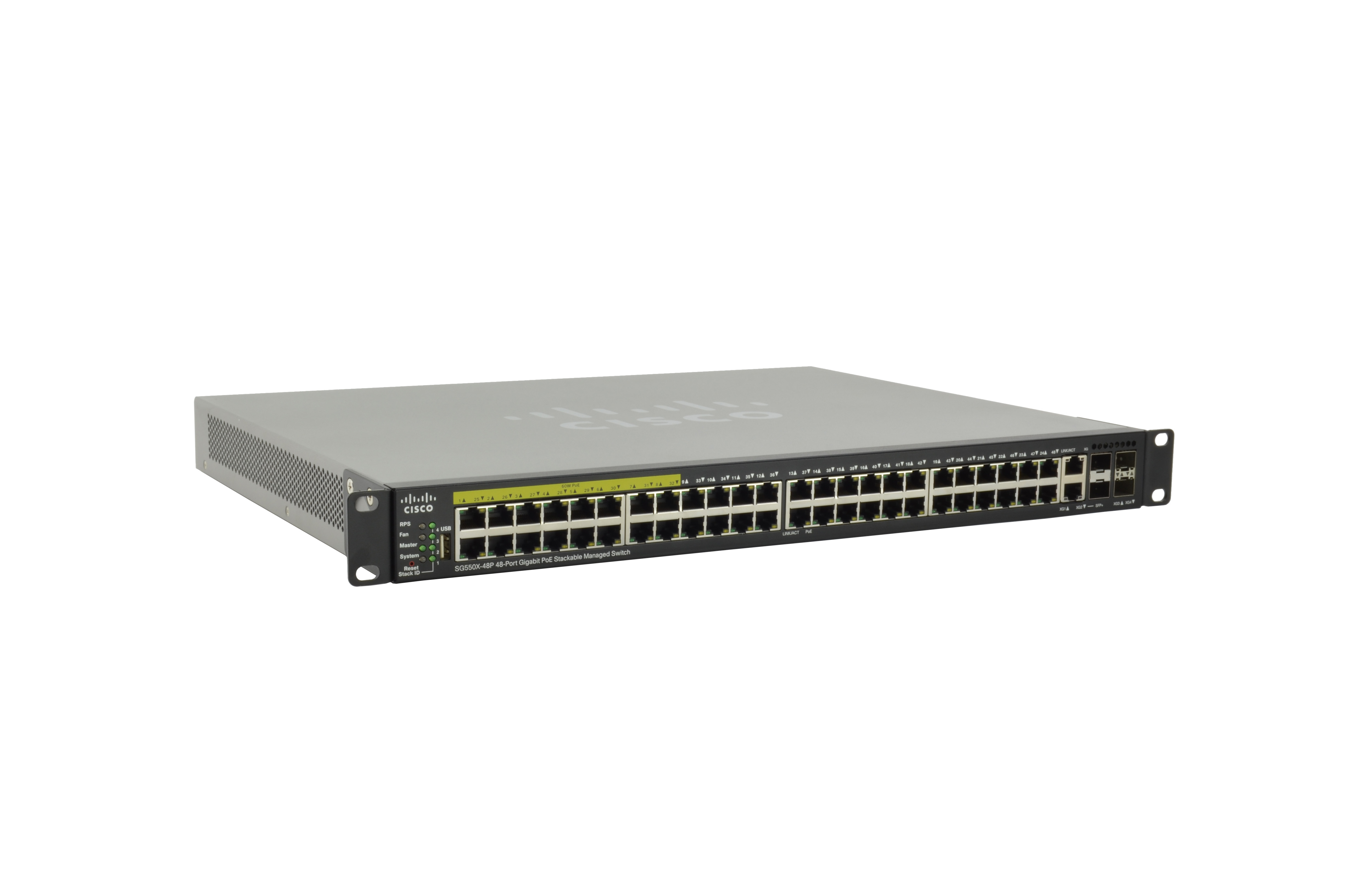 SG550X-48P-K9-EU - Cisco 550X Switch, managed, 48 x 10/100/1000 (PoE+)
