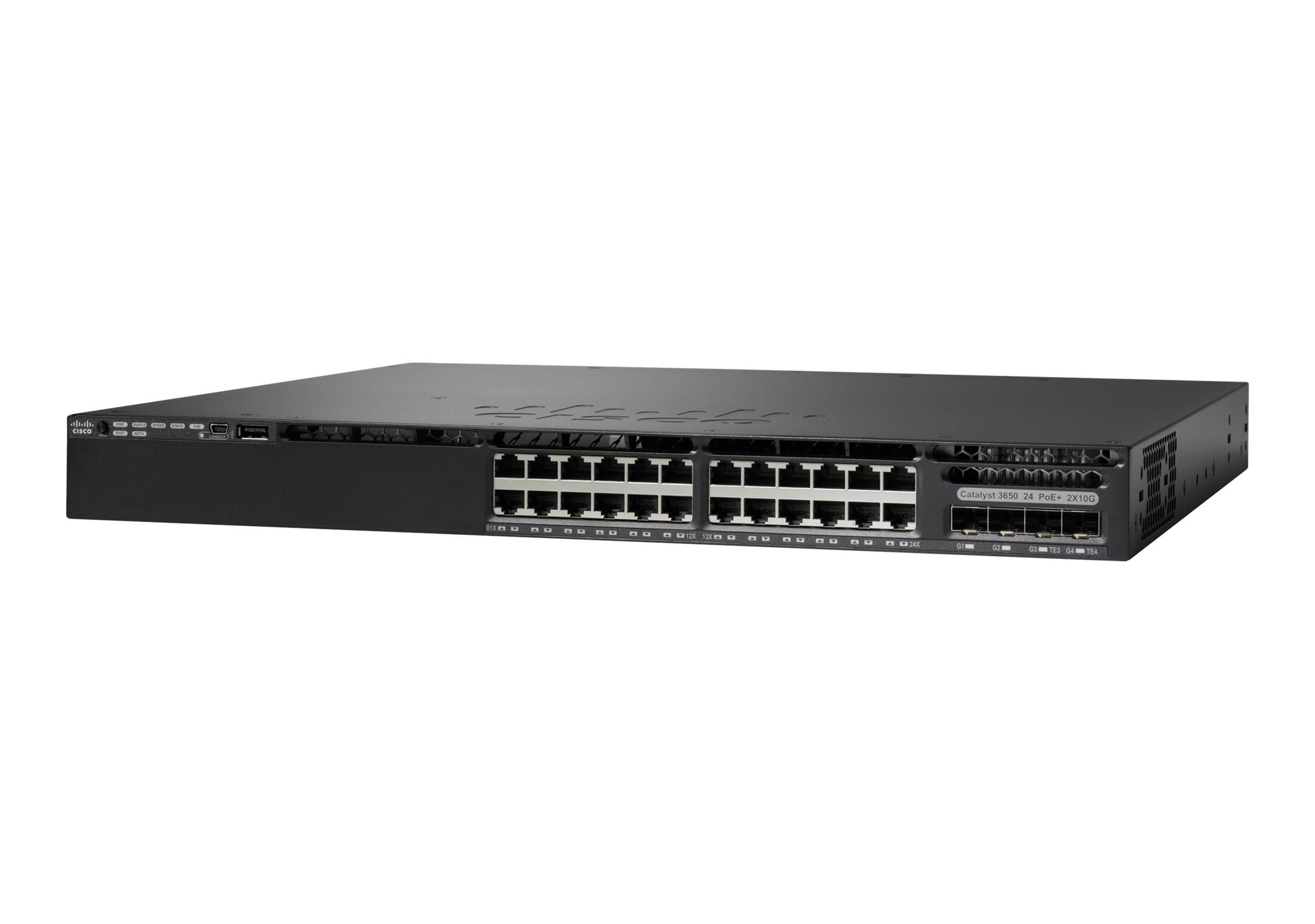 WS-C3650-24PD-L - Cisco Catalyst 3650 Switch, 24 x 10/100/1000 (PoE+)