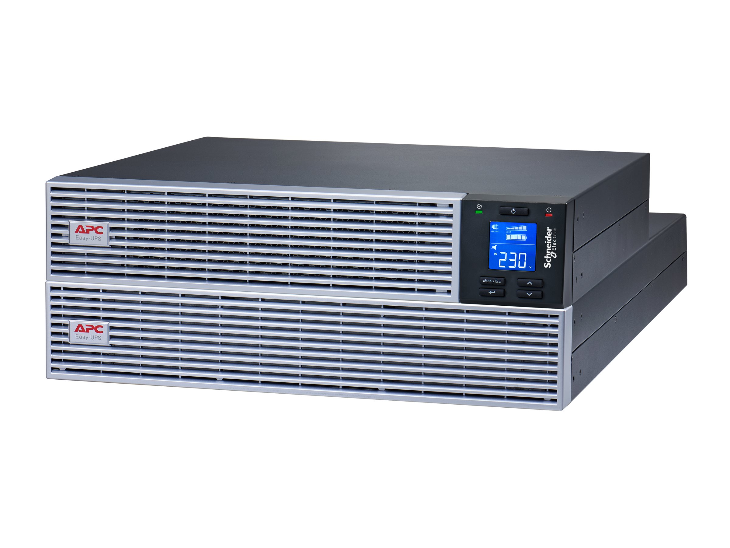 SRVL3KRILRK - APC Easy UPS On-Line - UPS (rack-mountable) - AC 230 V - 2700 watts - 3000 VA - lithium-ion - RS-232, USB - output sockets: 7 - 4U - 48.3 cm (19")