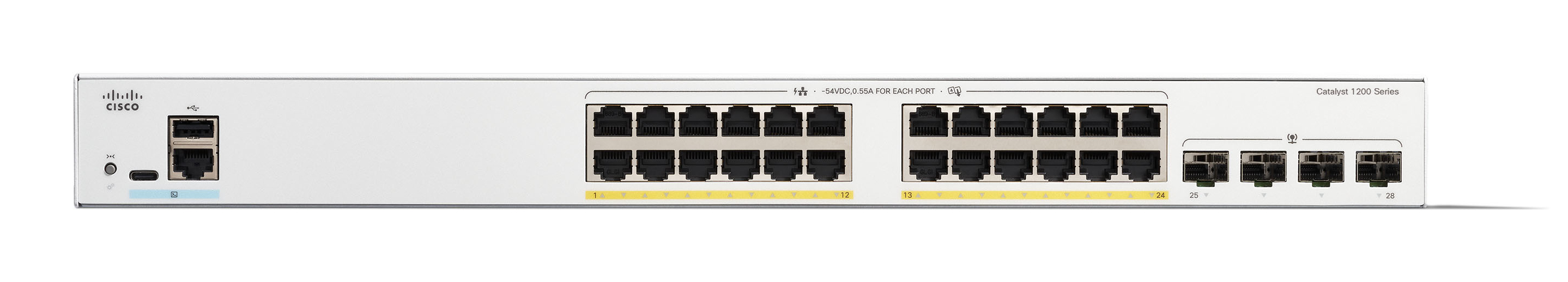 C1200-24FP-4G - Conmutador Cisco Catalyst 1200 - 24 puertos - Gestionado L3 - PoE+