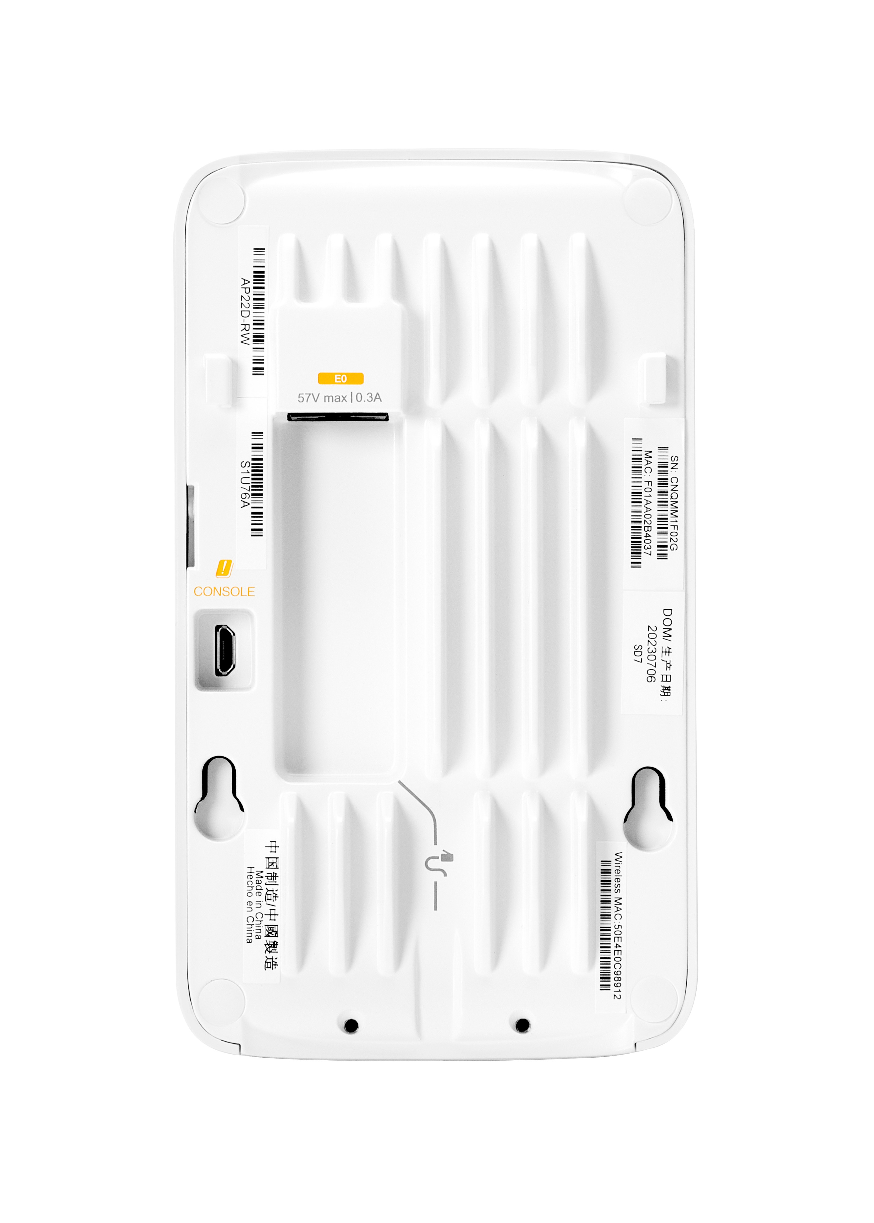 S0J33A - Punto de acceso HPE Aruba AP22D - Wi-Fi 6 - PoE++ - Para interiores - Antenas internas