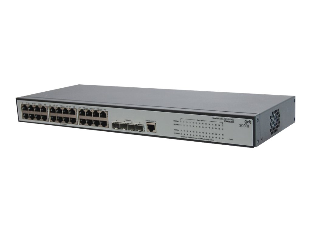 JE006A - HPE 1910-24G Switch - Switch - managed - 24 x 10/100/1000 + 4 x SFP