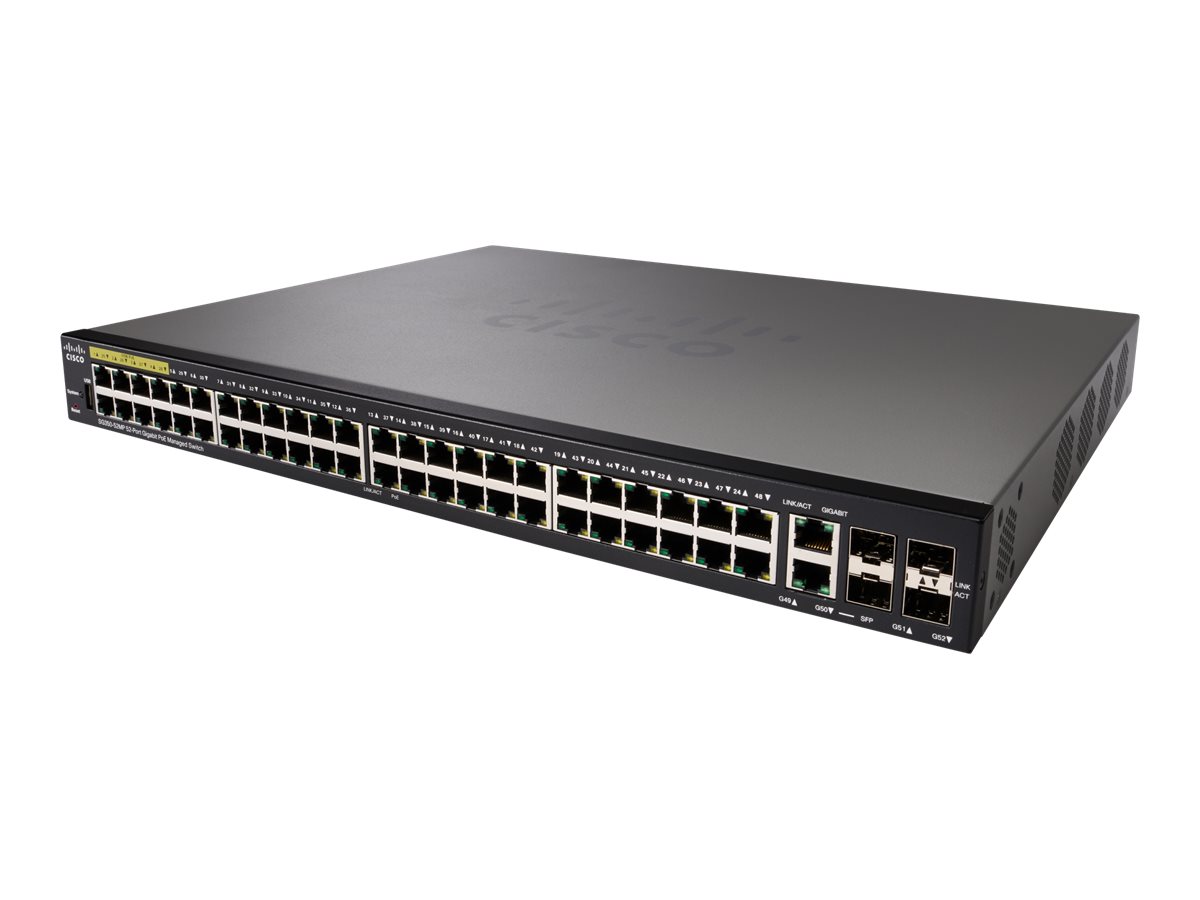 SG350-52MP-K9-EU - Cisco Small Business Switch, 48-port 10/100/1000 (PoE+), L3 Managed