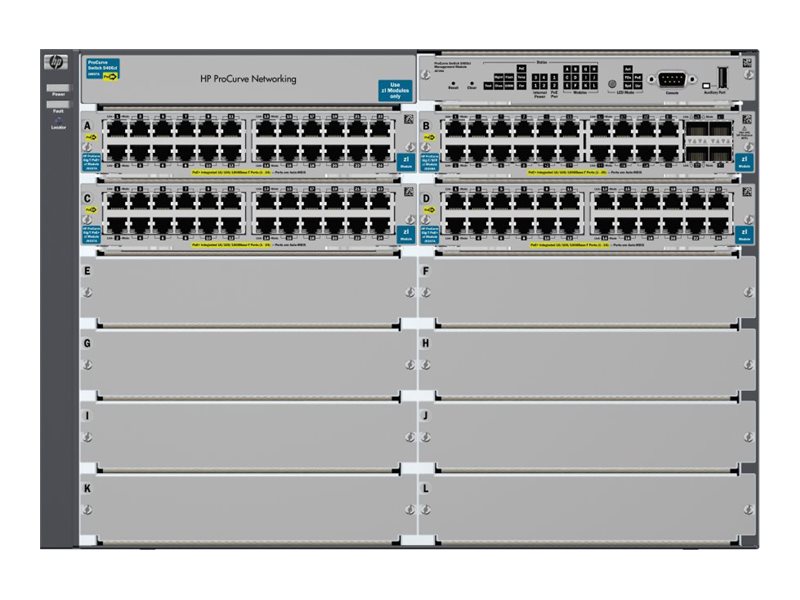 J9448A - HPE Aruba 5412-92G-PoE+/4SFP zl - Switch - managed - 92 x 10/100/1000 (PoE)