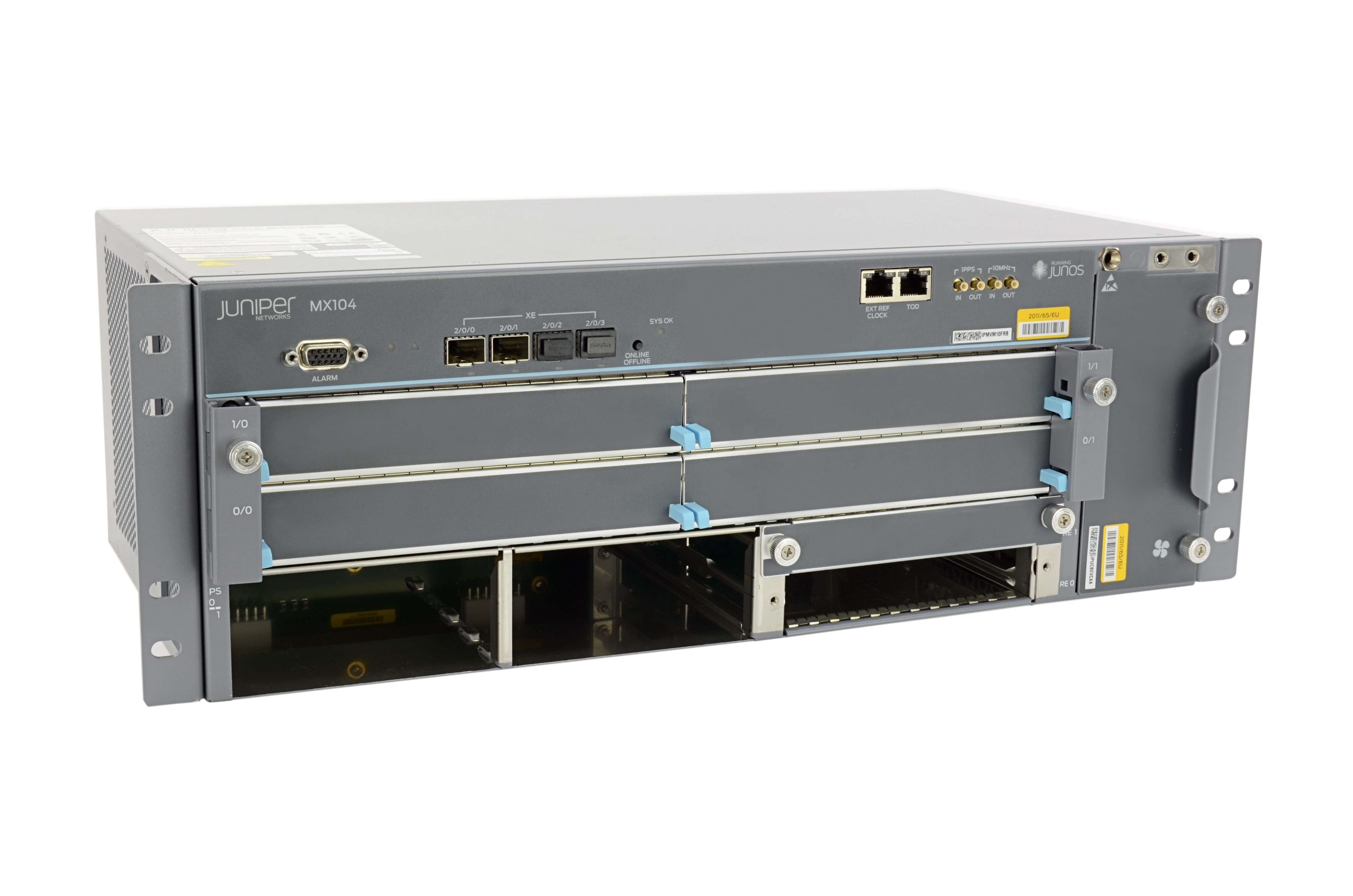 CHAS-MX104-S - Juniper MX-series MX104 - Router - Flujo de aire de lado a lado