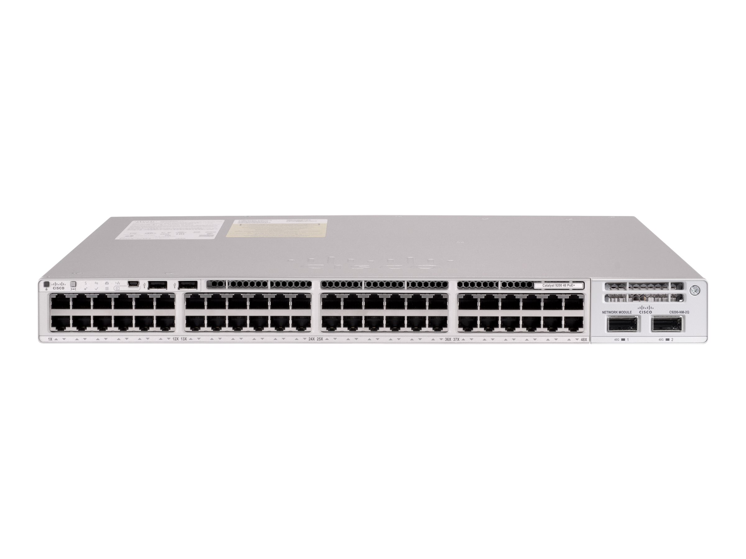C9200-48PXG-E - Cisco Catalyst 9200 Switch, L3, Smart, 40x 10/100/1000 (PoE+)