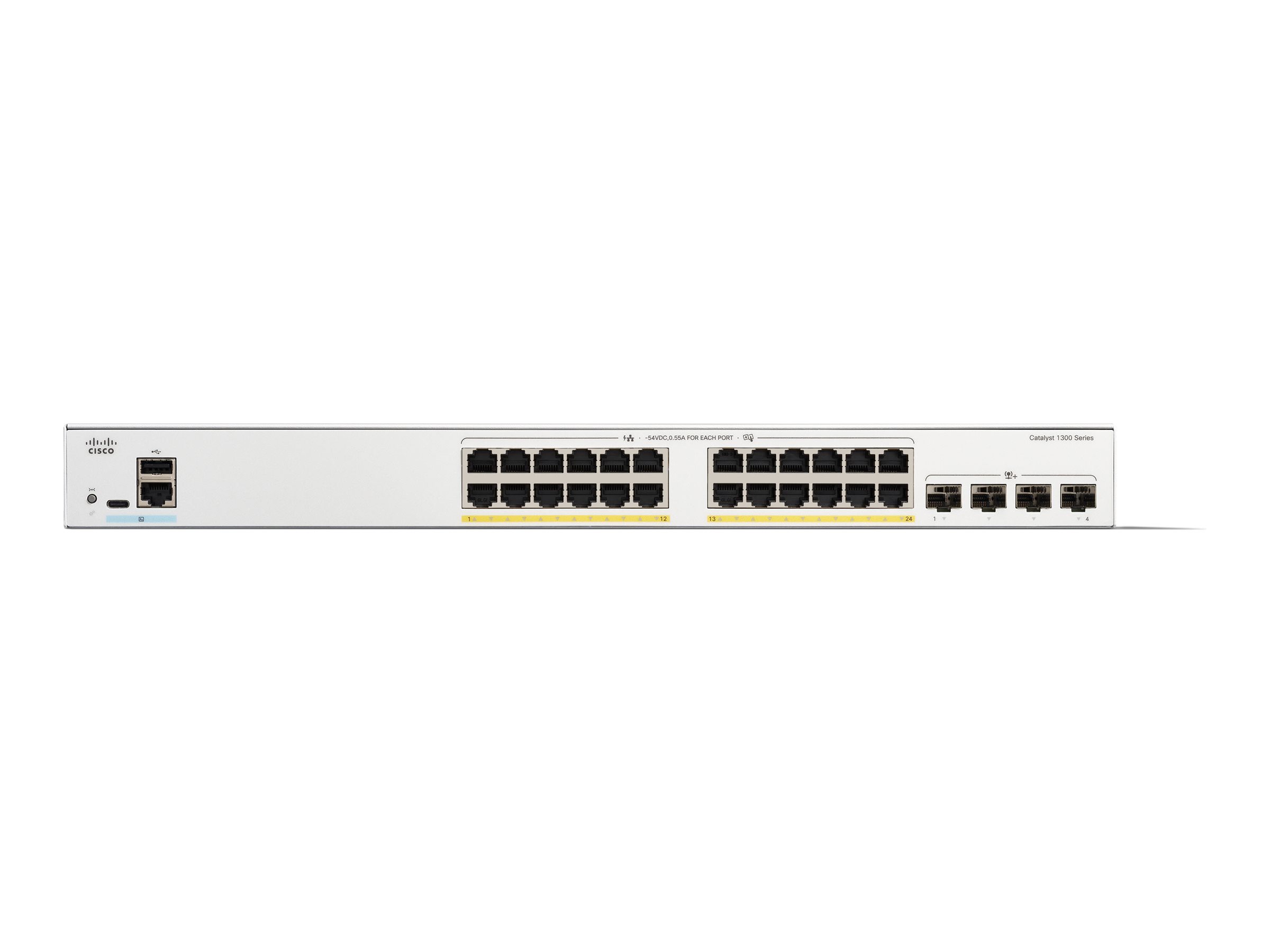 C1300-24P-4X - Conmutador Cisco Catalyst 1300 - 24 puertos - Gestionado L3 - PoE+