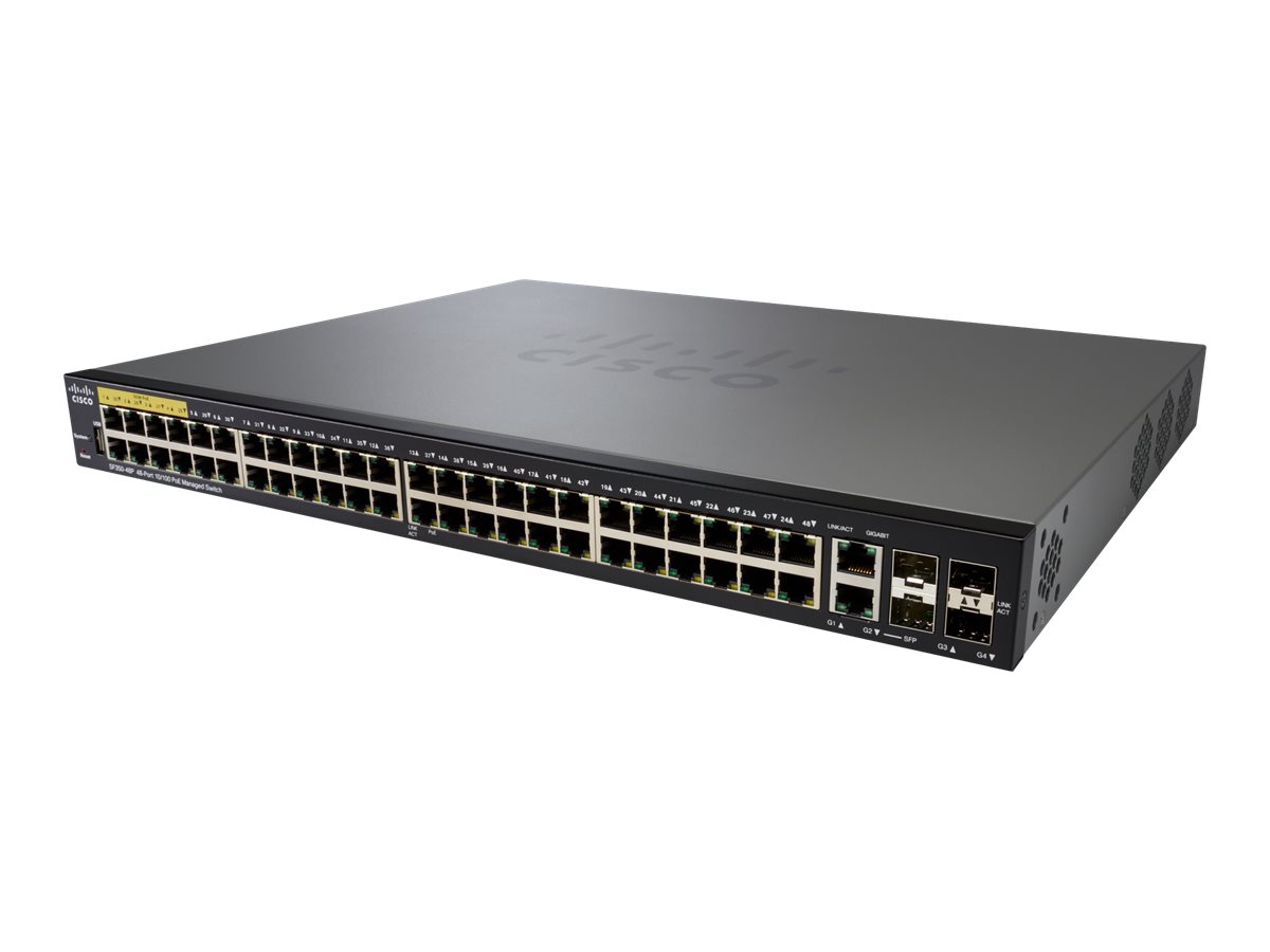 SF350-48P-K9-EU - Cisco SF350-48P Switch, managed L3, 48 x 10/100 PoE+