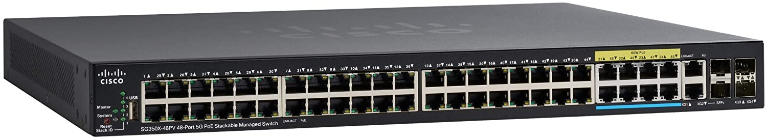 SG350X-48PV-K9-EU - Commutateur Cisco Business 350 - 48 ports - Géré L2 - PoE+