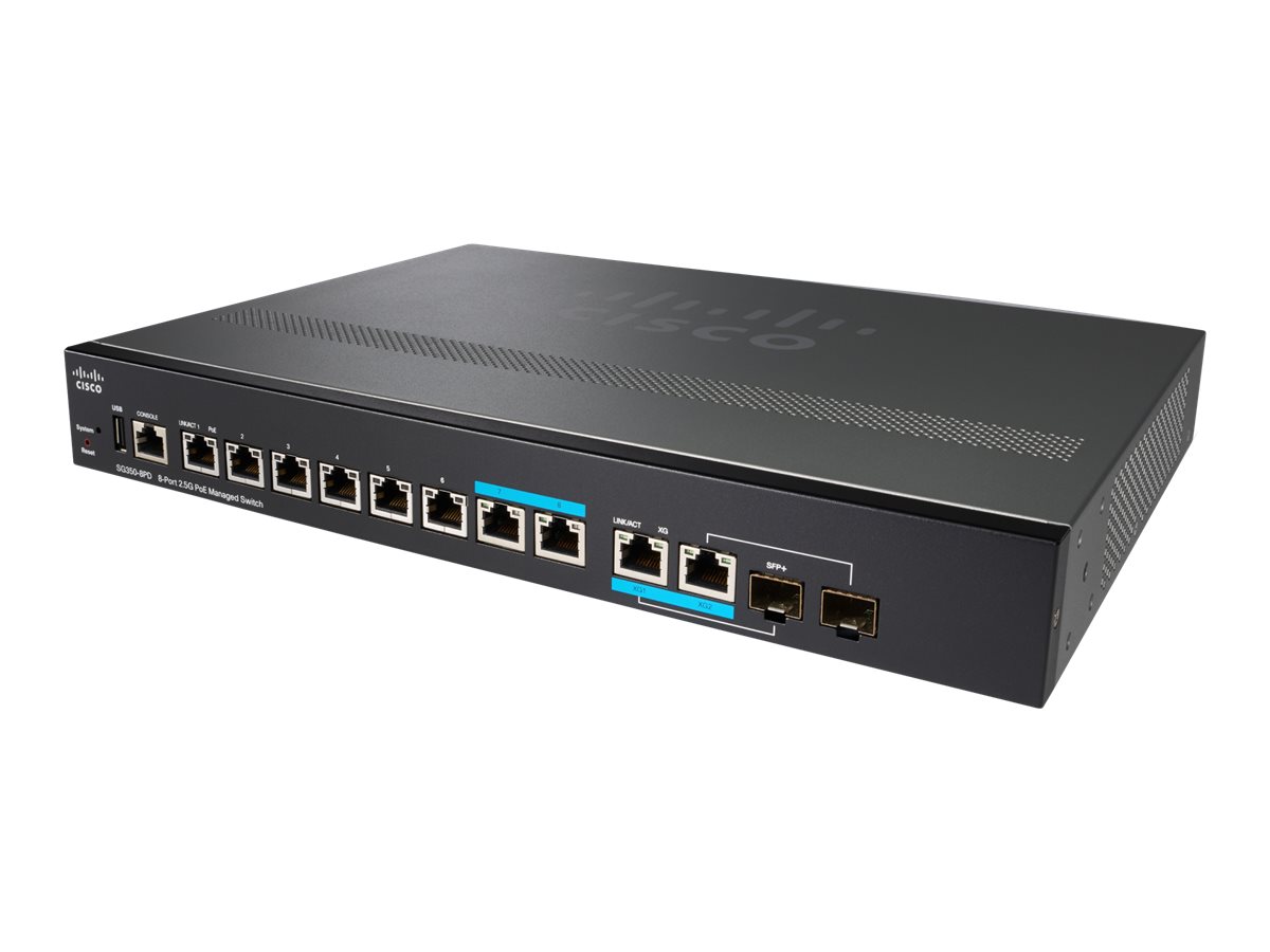 SG350-8PD-K9-EU - Commutateur Cisco Business 350 - 8 ports - Géré L3 - PoE+