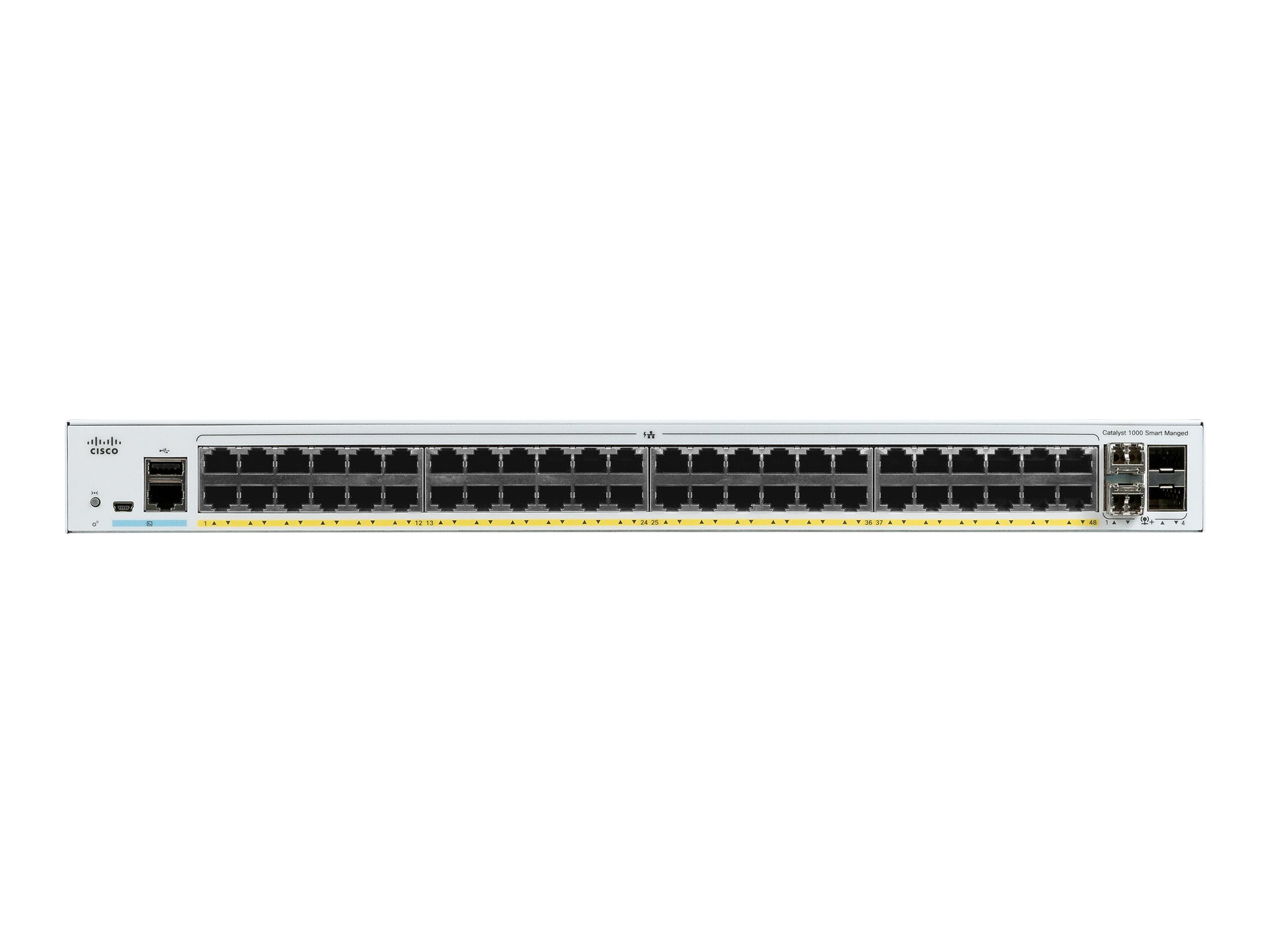 C1000-48FP-4X-L - Conmutador Cisco Catalyst 1000 - 48 puertos - Gestionado de capa 2 - PoE+