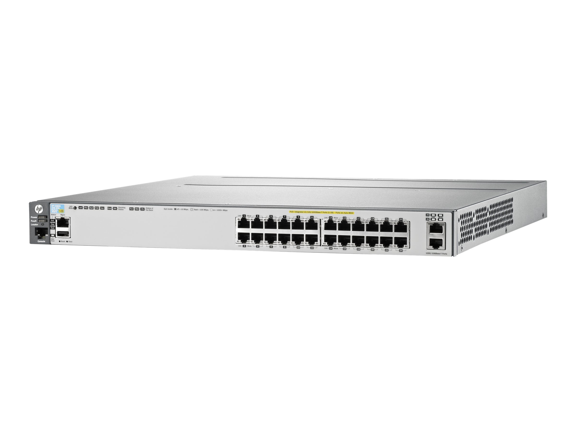 J9587A - HPE Aruba 3800-24G-PoE+-2XG - Switch - L4 - managed - 24 x 10/100/1000 (PoE)