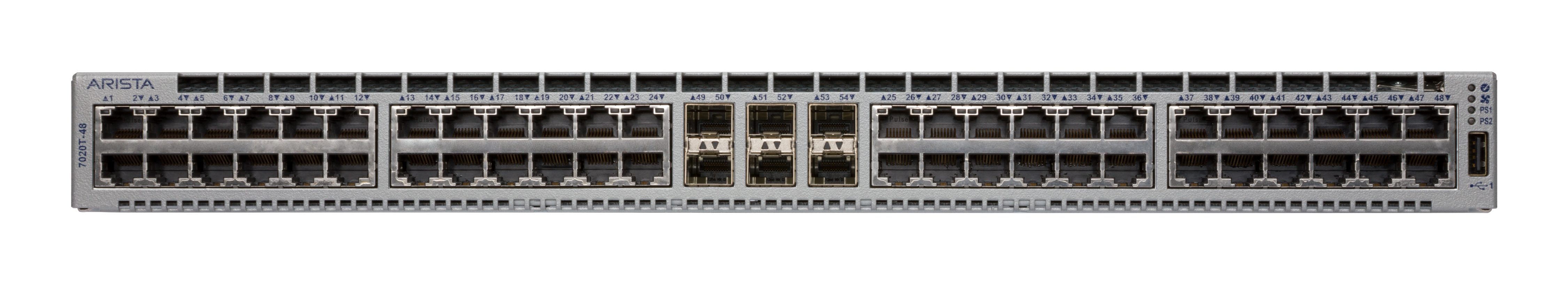 DCS-7020TR-48-F - Arista 7020TR-48 - Switch - L3 - managed - 48 x 10/100/1000 + 6 x 1 Gigabit/10 Gigabit SFP+ (Uplink)