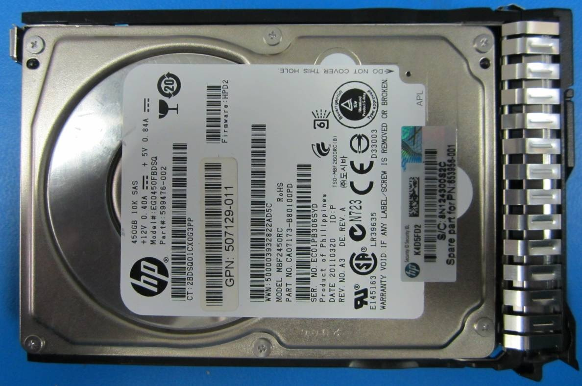 653956-001 - HPE Dual Port Enterprise - Disco rigido - 450 GB - 2.5" SFF (6.4 cm SFF)