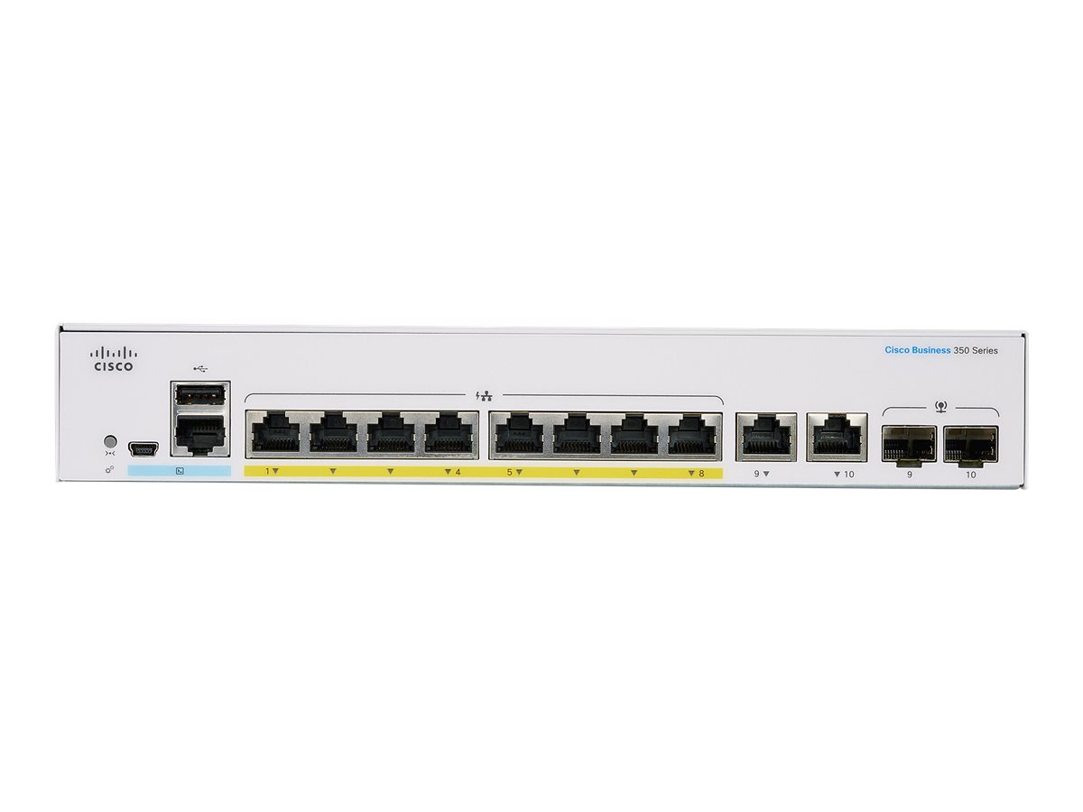 CBS350-8FP-2G-EU - Commutateur Cisco Business 350 - 8 ports - Géré L3 - PoE+
