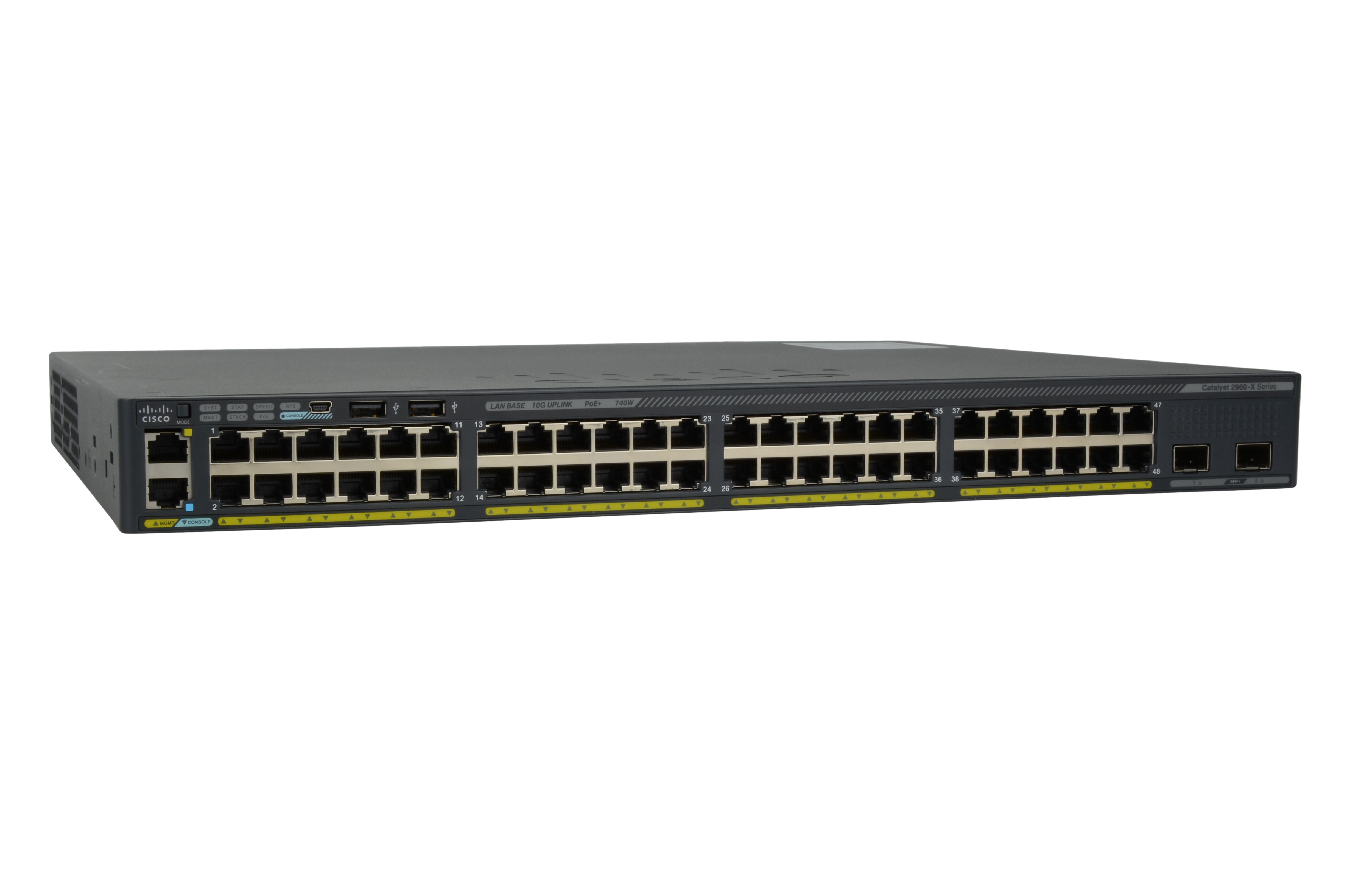 WS-C2960X-48FPD-L - Cisco Catalyst 48-Port PoE+ Managed Switch, 10/100/1000