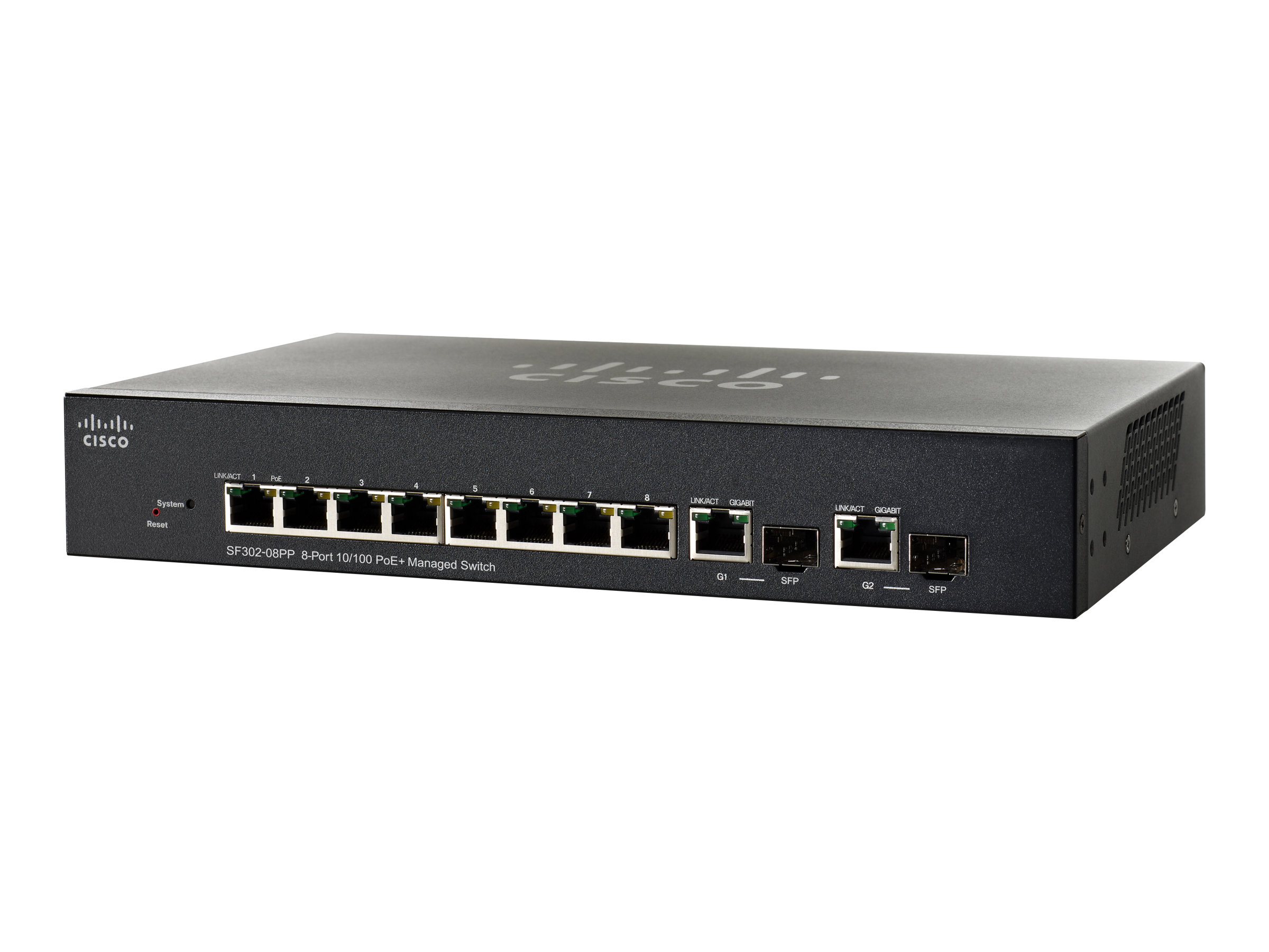 SF302-08PP-K9 - Cisco Small Business SF302-08PP - Switch - L3 - managed - 8 x 10/100 (PoE+)