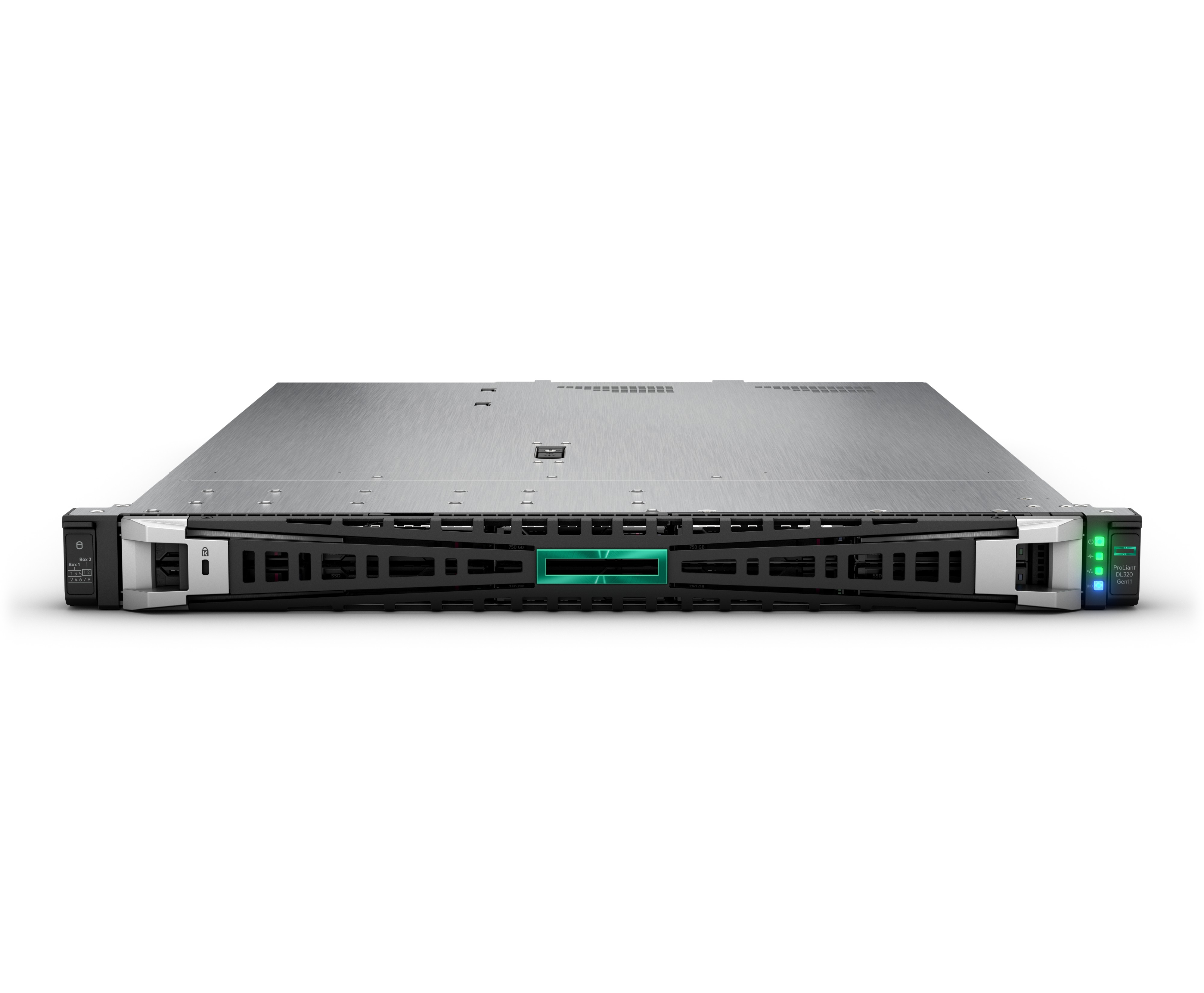 P85575-425 - HPE ProLiant DL320 Gen11 - Server - Rack-Montage - 1U - de doble procesador - 1 x Xeon Silver 4510 / 2.4 GHz - RAM 64 GB - SATA/SAS/NVMe - Hot-Swap 6.4 cm (2.5")