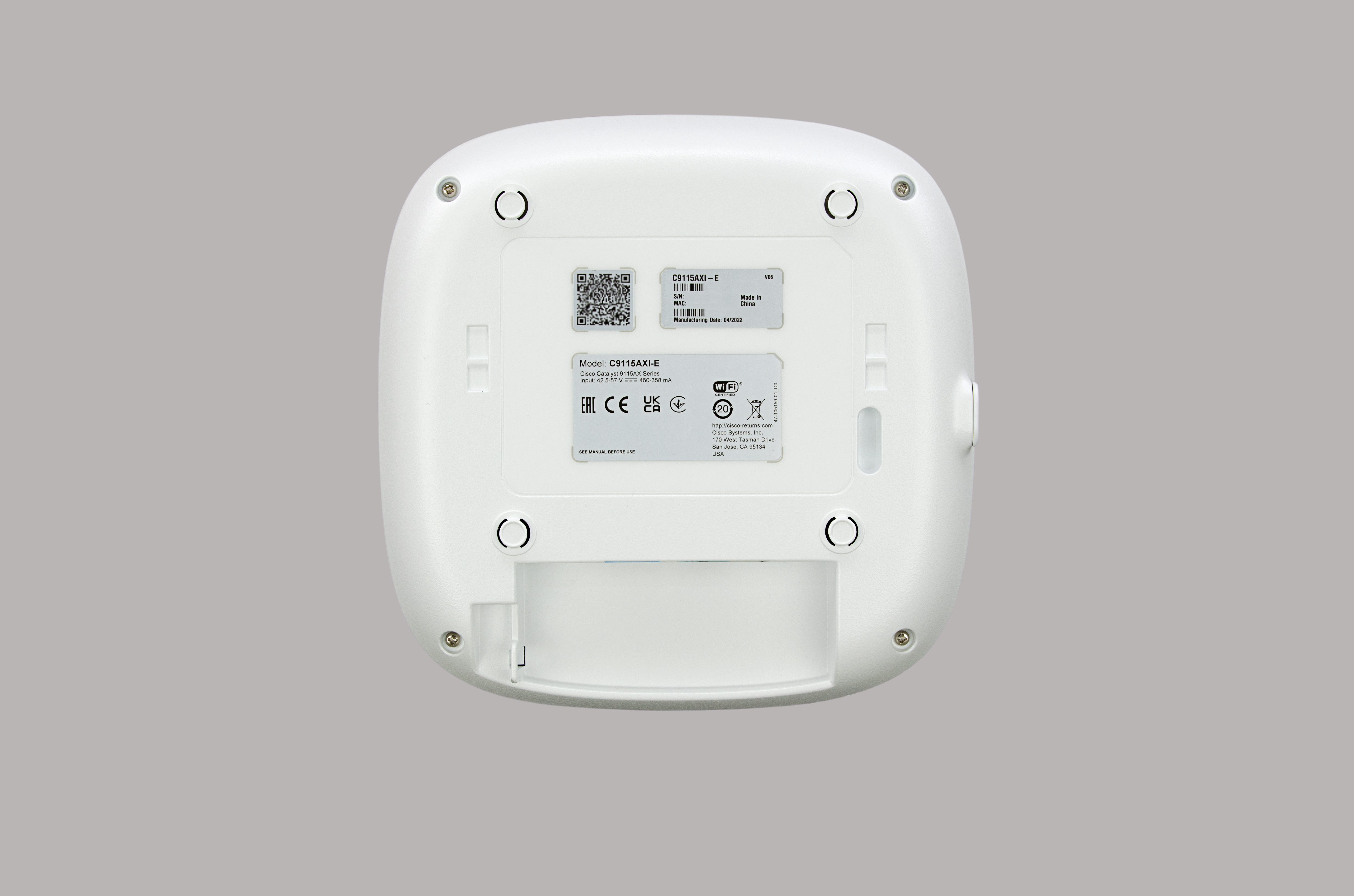 C9115AXI-E - Punto de acceso Cisco Catalyst 9115 - Wi-Fi 6 - PoE++ - Para interiores - Antenas internas