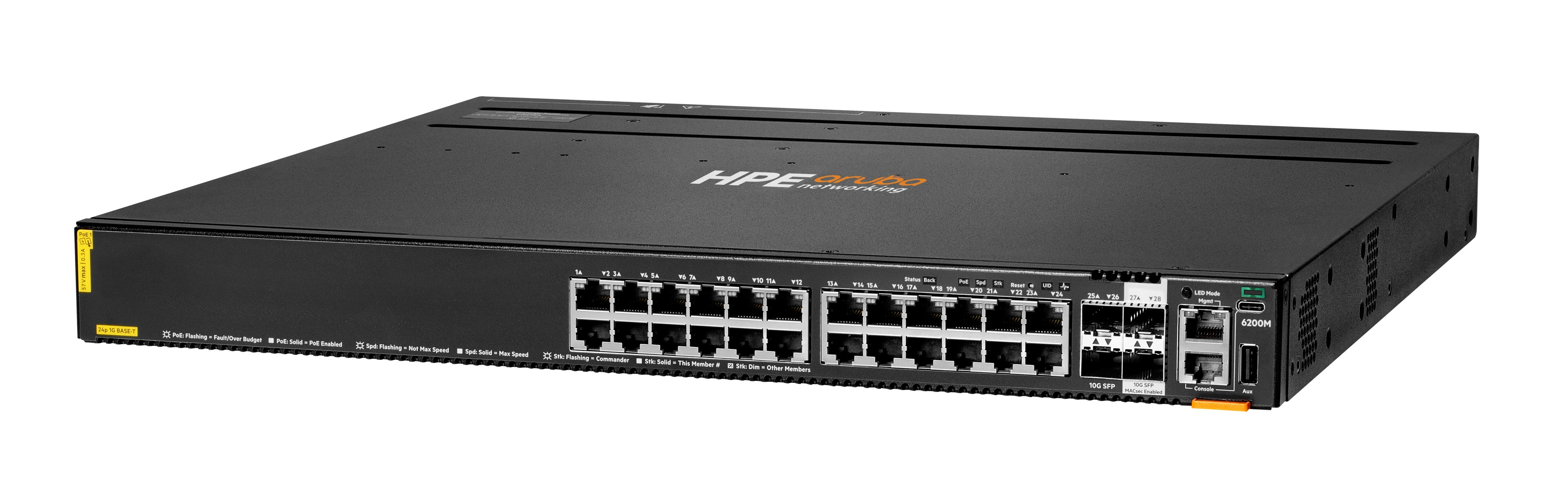 R8Q68A - Conmutador HPE Aruba CX 6200 - 24 puertos - Gestionado L3 - PoE+