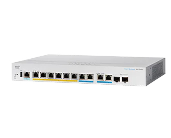 CBS350-8MGP-2X - Cisco CBS350, Managed, L3, Gigabit Ethernet (10/100/1000), Power over Ethernet (PoE), Rack-Einbau, 1U