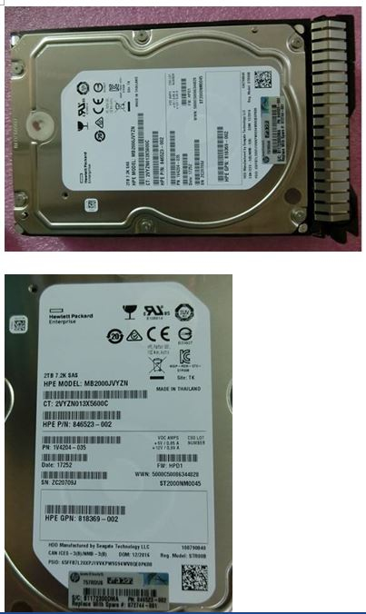 872744-001 - HPE Dual Port - Disco rigido - 2 TB - Hot-Swap - 3.5" LFF (8.9 cm LFF)