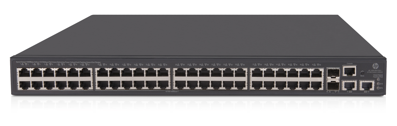JG963A - HPE 1950-48G-2SFP+-2XGT-PoE+ - Switch - L3 - managed - 48 x 10/100/1000 (PoE+)