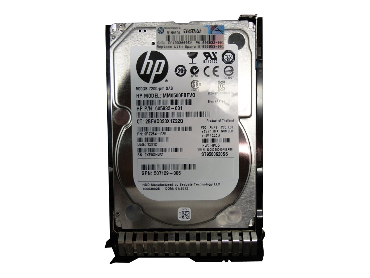 653953-001 - HPE Dual Port Midline - Disco rigido - 500 GB - interno - 2.5" SFF (6.4 cm SFF)