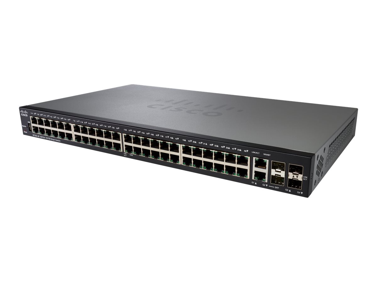 SF250-48-K9-EU - Cisco 250 Series Smart Switch, 48x 10/100 + 2x 10/100/1000 + 4x SFP (Combo + Gigabit)