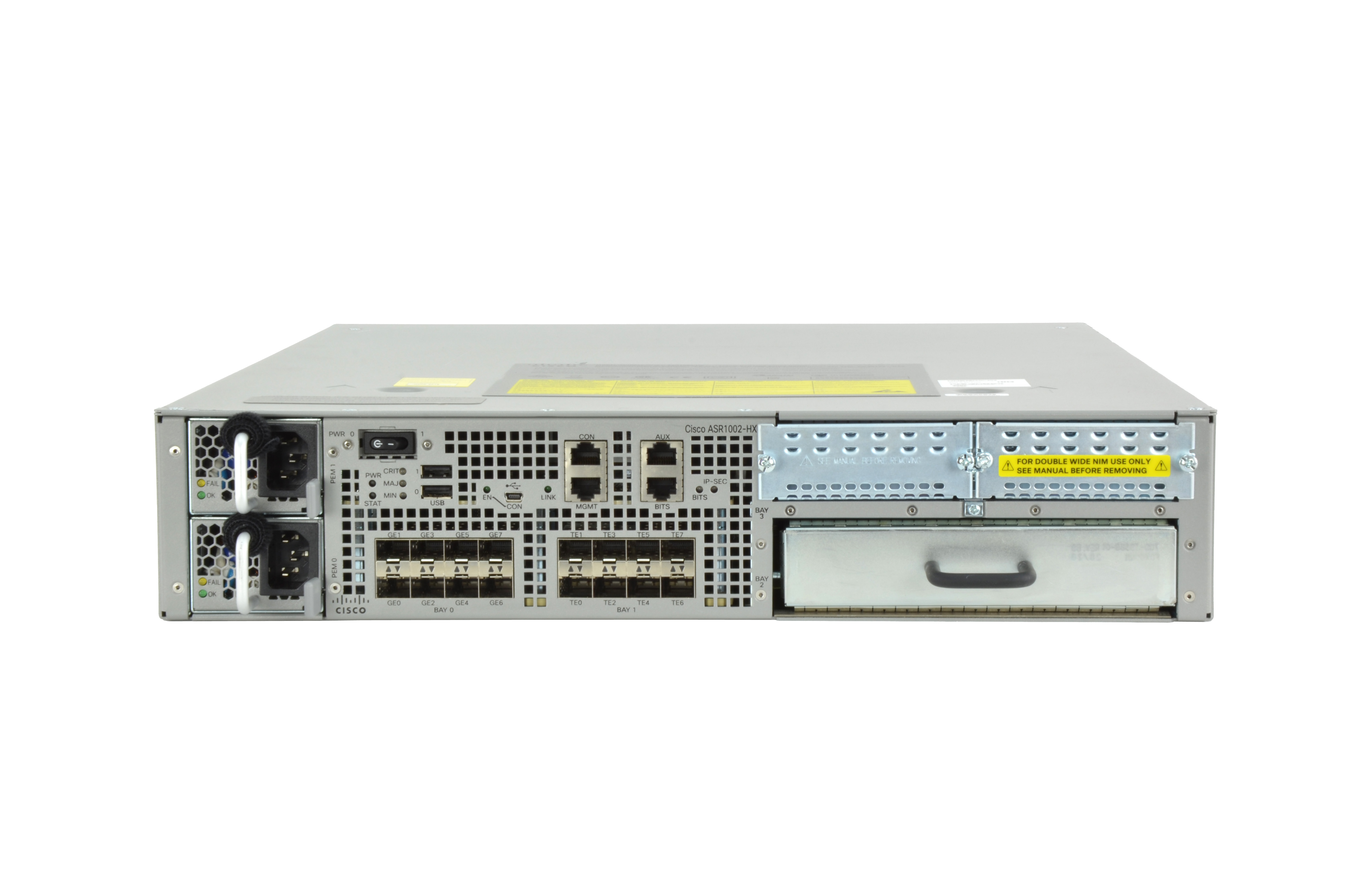 ASR1002-HX - Router Cisco de 10 GbE, flujo de aire de delante hacia atrás
