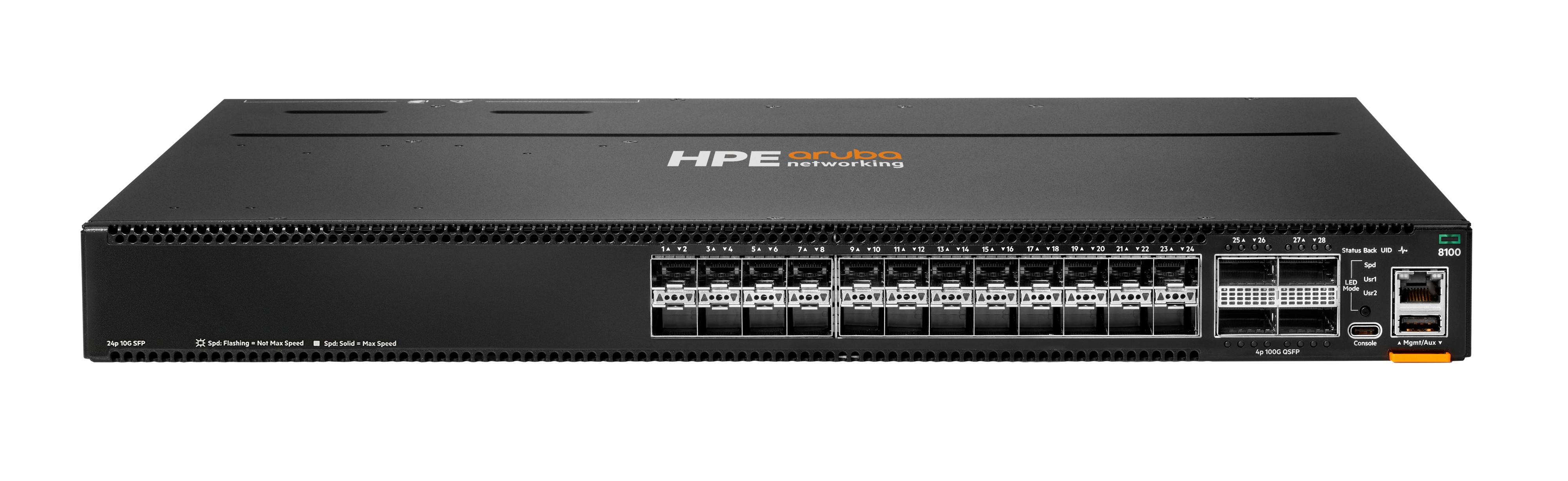 R9W87A - HPE Aruba CX 8100 24x10G SFP+ 4x40/100G QSFP28 Switch