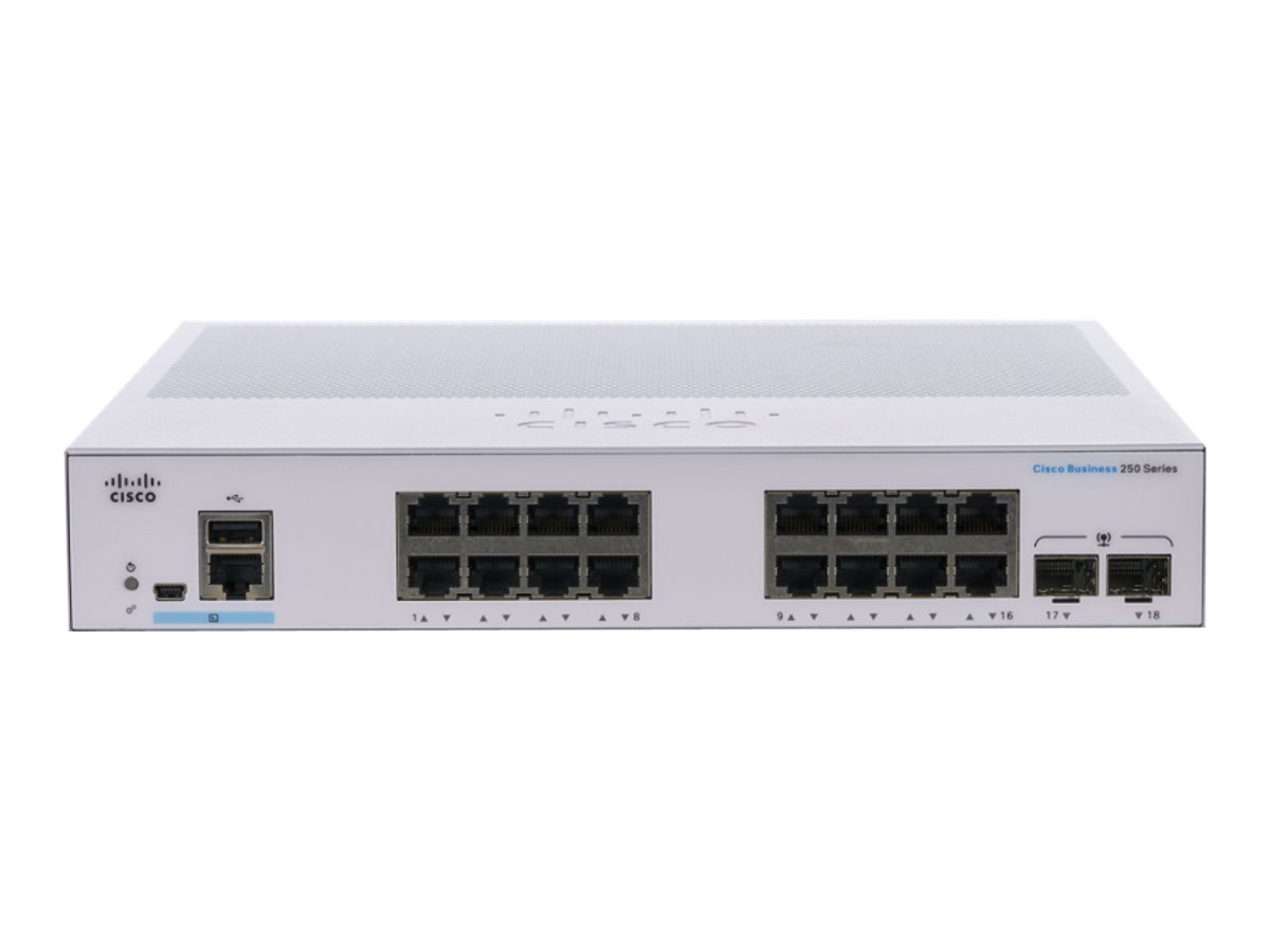 CBS250-16T-2G-EU - Switch Cisco Business 250 - 18 porte - Gestito L3