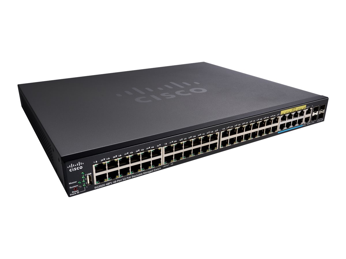 SG350X-48PV-K9-EU - Commutateur Cisco Business 350 - 48 ports - Géré L2 - PoE+
